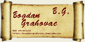 Bogdan Grahovac vizit kartica